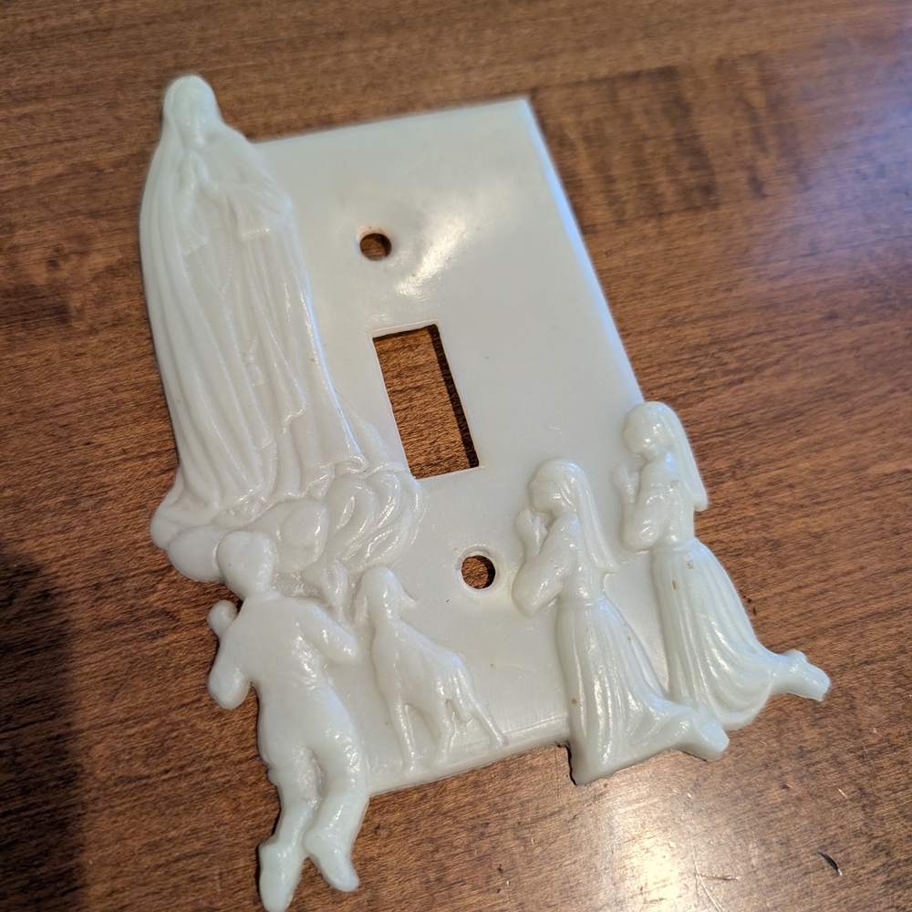 Vintage Glow In The Dark Religious Light Switch Cover